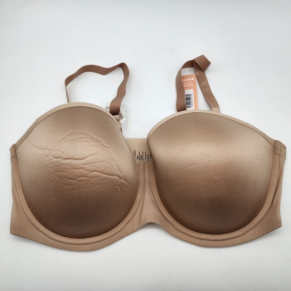 NWT Thirdlove24/7 Classic Strapless Bra Nude Size 40C